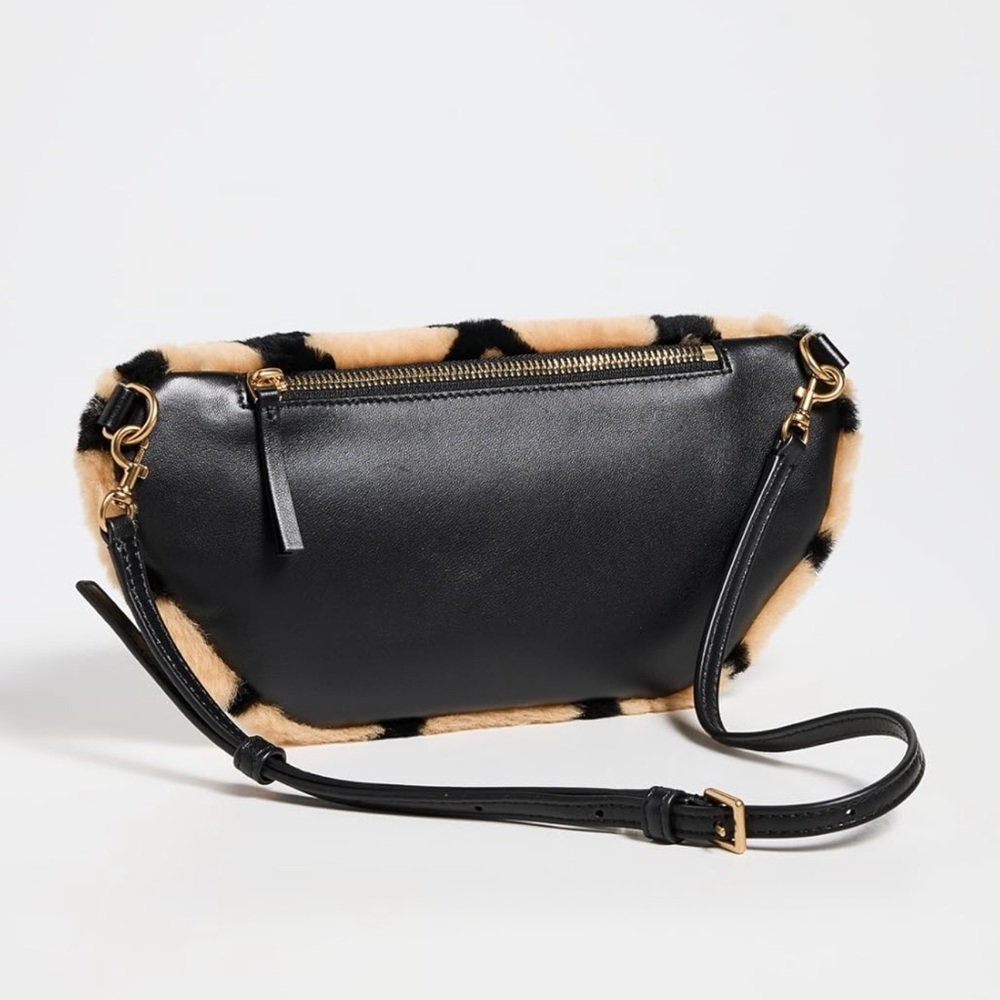 Tory Burch Fleming Shearling Crossbody Belt Bag - Picture 5 of 11